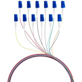 EFB O0481.2 Faserpigtail LC OS2 G652D-farbiges Set 2m - 12 Stück