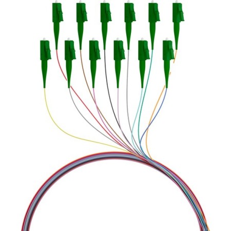EFB O0482.2 Faserpigtail LC/APC OS2 G652D-farbiges Set 2m - 12 Stück