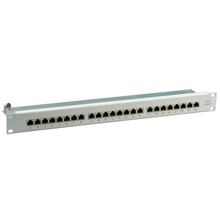 EFB 37667.1M Patchpanel STP 24xRJ45 Cat.6, 19 1HE, RAL7035 grau