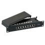 EFB 37737SW.8 Mini-Patchpanel STP 8xRJ45 Cat.6A, 10 1HE, RAL9005 schwarz