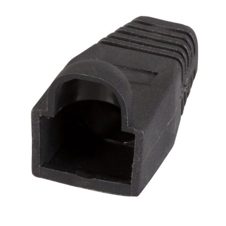 EFB 37546.4-100 Knickschutztülle RJ45 schwarz, mit Rastnasenschutz, VPE 100