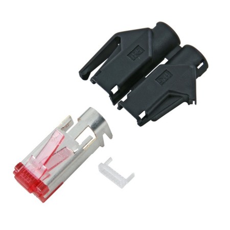 EFB H7641.4-50 RJ45-Hirose Stecker STP, TM21 schwarz, 50 Stück, 3 Elemente, Cat. 6