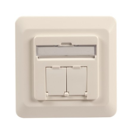 EFB ET-25211.2V1 Datendose Cat.6 250MHz rechts/links, Unterputz, 2xRJ45, RAL9010