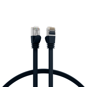 EFB K5545SW.0,25 RJ45 Flachpatchkabel Cat.6A U/FTP PVC  schwarz 0,25m