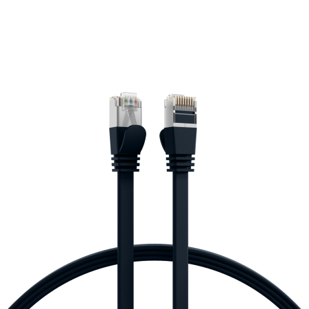 EFB K5545SW.0,25 RJ45 Flachpatchkabel Cat.6A U/FTP PVC  schwarz 0,25m