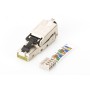 DIGITUS CAT 6A Feldstecker, STP mit Staubschutzkappe, Knickschutz DN-93631