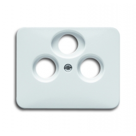 Busch-Jäger central disc, as cover for commercial antenna sockets studio white high gloss 1724-0-1911