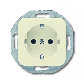 Busch-Jäger SCHUKO® socket insert, with round support ring white 2011-0-1342