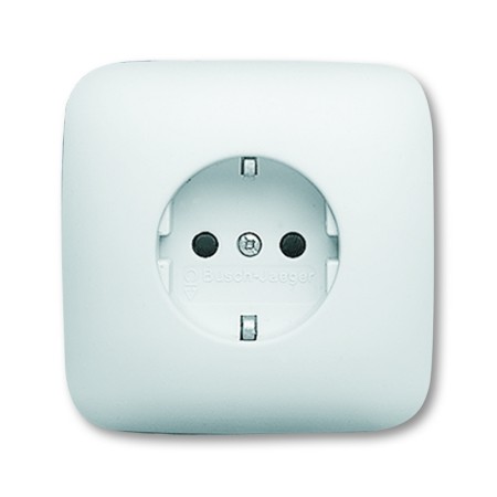 Busch-Jäger SCHUKO® socket, with int. erh. touch protection alpinwhite 2013-0-4664
