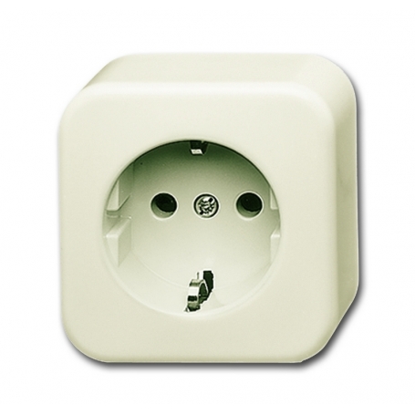 Busch-Jäger SCHUKO® socket, with int. erh. contact protection white 2044-0-0063