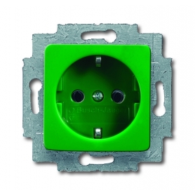 Busch-Jäger SCHUKO® socket insert green (SW) RAL 6018 2011-0-2860