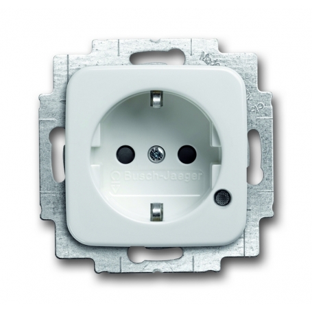 Busch-Jäger SCHUKO® socket insert, with LED control light alpinwhite 2013-0-5281