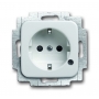 Busch-Jäger SCHUKO® socket insert, with LED control light alpinwhite 2013-0-5281