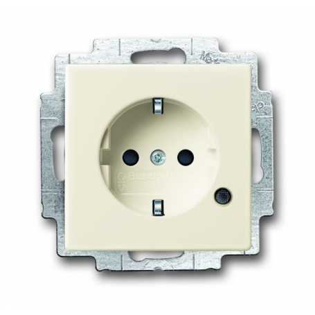 Busch-Jäger SCHUKO® socket insert, with LED control light elfenbein/white 2013-0-5284