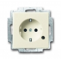 Busch-Jäger SCHUKO® socket insert, with LED control light elfenbein/white 2013-0-5284