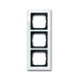 Busch-Jäger cover frame, 3x frame studio white 1754-0-4333