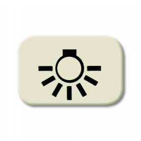Botón Busch-Jäger símbolo, "luz" blanco 1433-0-0424