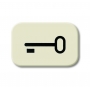 Symbole de bouton Busch-Jäger, "clé" blanc 1433-0-0440