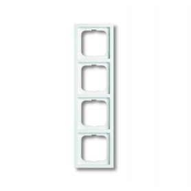 Cadre de recouvrement linéaire Busch-Jäger future®, cadre quadruple, blanc studio 1754-0-4238