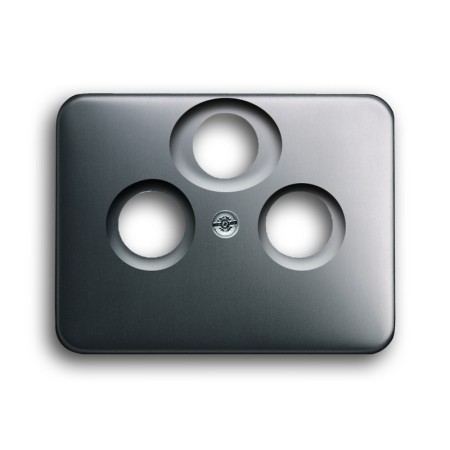 Busch-Jäger central disc, as cover for commercial antenna sockets platin 1724-0-2747