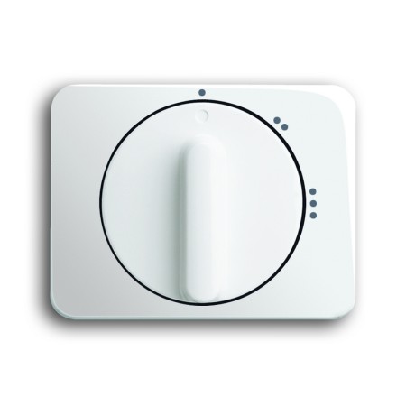 Busch-Jäger central disc, with rotary handle, with imprint studiowhite high gloss 1710-0-3428