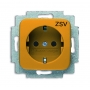 Busch-Jäger SCHUKO® socket insert, with imprint orange (ZSW) RAL 2004 2011-0-2233