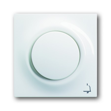 Busch-Jäger central disc, with actuating knob and glimm lamp alpinwhite 1753-0-4823