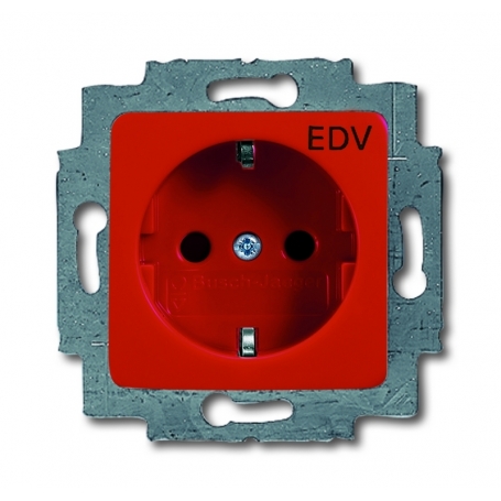 Busch-Jäger SCHUKO® socket insert, with print EDW red 2011-0-2886