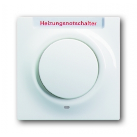 Busch-Jäger pokrovna ploča, s gumbom za upravljanje i tinjalicom alpsko bijela 1753-0-6588