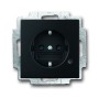 Busch-Jäger SCHUKO® Steckdosen-Einsatz, mit LED Kontrolllicht schwarz matt 2013-0-5330