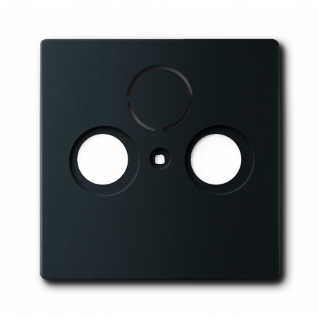 Busch-Jäger centrálny disk, ako krytie pre komerčné antény zásuvky čierne matt 1724-0-4298