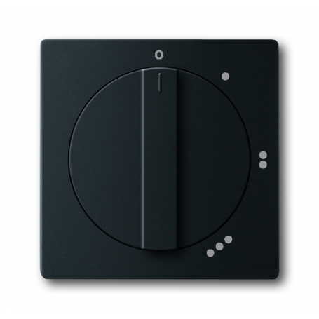 Busch-Jäger central disc, with rotary handle, with imprint black matt 1710-0-3913