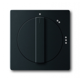 Busch-Jäger central disc, with rotary handle, with imprint black matt 1710-0-3914