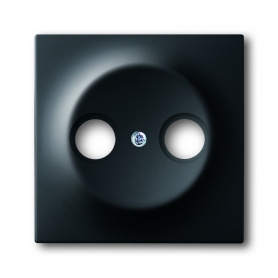 Busch-Jäger centrálny disk, ako krytie pre komerčné antény zásuvky čierne matt 1753-0-0140