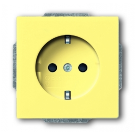 Busch-Jäger SCHUKO®-pistorasia, jonka liitäntäyhteys on keltainen 2011-0-3872
