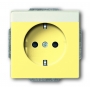 Busch-Jäger SCHUKO® socket insert, with labeling field yellow 2011-0-3873
