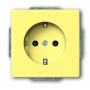 Busch-Jäger SCHUKO® socket insert, with inherent contact protection yellow 2013-0-5296