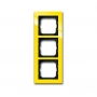 Busch-Jäger marco de cubierta, 3 veces marco amarillo 1754-0-4336