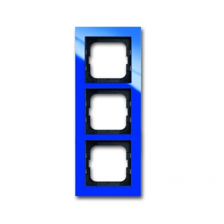 Cadre de recouvrement Busch-Jäger, cadre triple, bleu 1754-0-4345