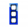 Cadre de recouvrement Busch-Jäger, cadre triple, bleu 1754-0-4345