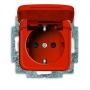 Busch-Jäger SCHUKO® socket insert, with int. erh. touch protection orange 2013-0-5308