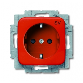 Busch-Jäger SCHUKO® socket insert, with imprint orange 2013-0-5317