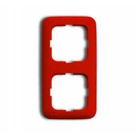 Busch-Jäger marco de cubierta, 2x marco rojo 1725-0-1082