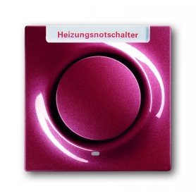 Busch-Jäger central disc, with actuating knob and glimm lamp brombeer 1753-0-0121