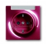 Busch-Jäger SCHUKO® socket insert, with labeling field brombeer 2011-0-3869