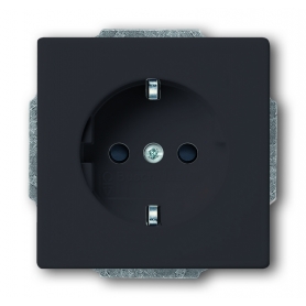 Busch-Jäger SCHUKO® socket insert, with inherent contact protection anthracite 2013-0-5265