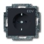 Busch-Jäger SCHUKO® Steckdosen-Einsatz, mit Aufdruck "EDV" anthrazit 2013-0-5266