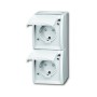 Busch-Jäger SCHUKO®-pistoke, jossa on int. erh. yhteyssuoja alpinwhite 2084-0-0722