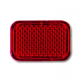 Botón Busch-Jäger símbolo, transparente, rojo transparente 1714-0-0245