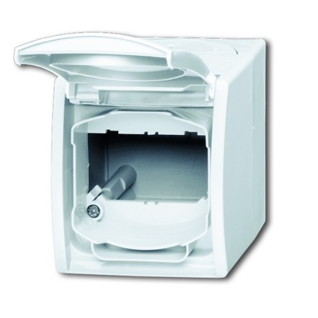 Busch-Jäger housing, with labeling field alpinwhite 1724-0-4264